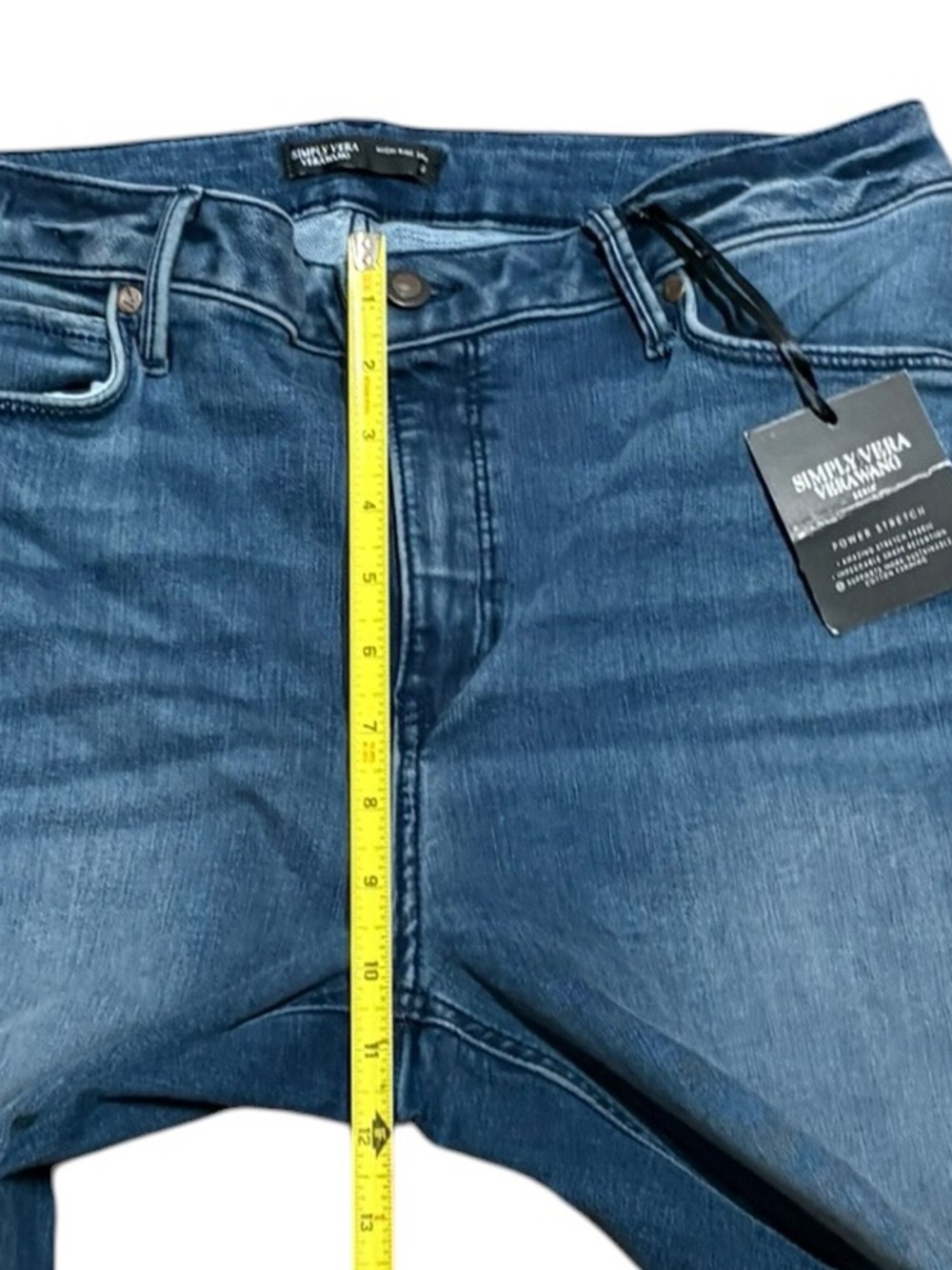 Simply Vera Vera Wang High Rise Skinny Blue Jeans, Size 12, NWT - Picture 9 of 10